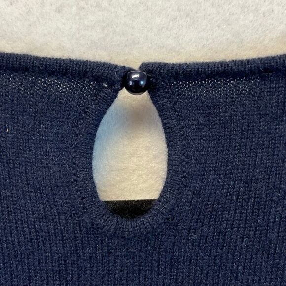 NWT TALBOTS WOMAN Sweater 3X Navy Blue Pure Cashmere Crew Neck Quiet Luxury NEW - Picture 11 of 11